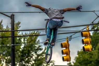 bmx extreme takım dublör şehir merkezinde yapma york Güney Carolina'da