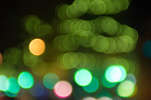 Bokeh lights out of focus in the city — Stock Photo, Image
