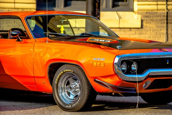 Classic car show in historic old york city south carolina — Stock Photo, Image