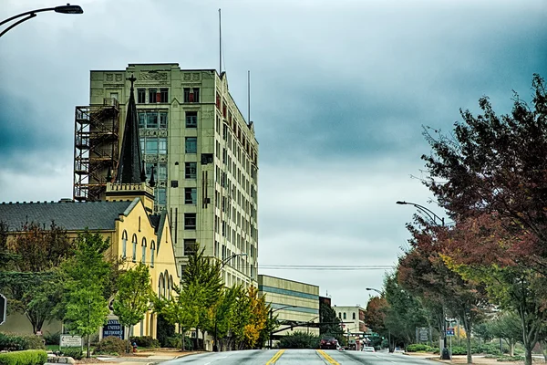 Spartanburg south carolina panoramę miasta i otaczających centrum — Zdjęcie stockowe