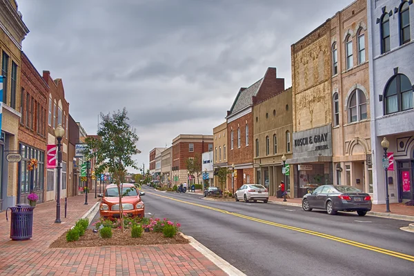 Spartanburg sud carolina città skyline e il centro circostante — Foto Stock