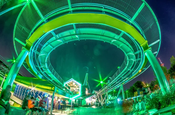 Rollercoaster rides at an amusement park in south carolina — Stock Photo, Image