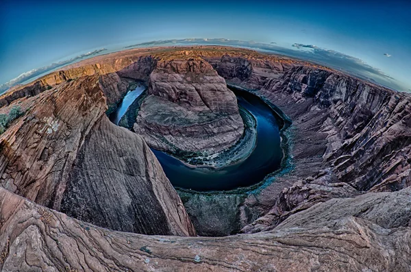 Horshoe Bend of Colorado river near Page Arizona early morning — Stock Photo, Image