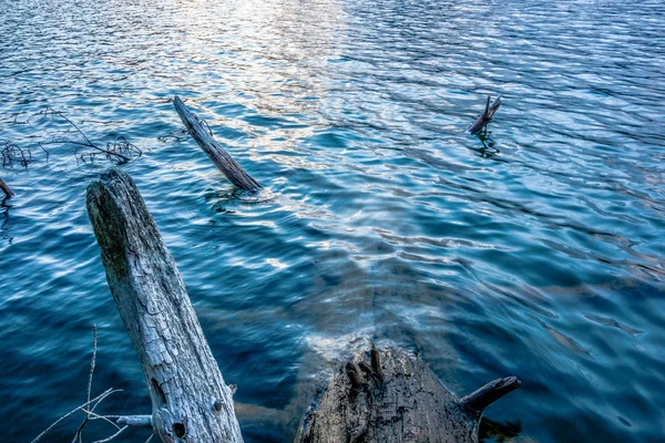 Přírodní krajiny kolem jezera santeetlah Severní Karolína — Stock fotografie