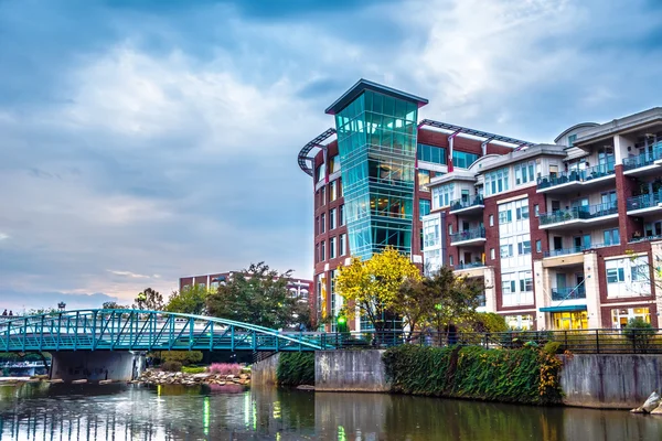 Greenville Güney Carolina 'da sokak manzaraları var. — Stok fotoğraf