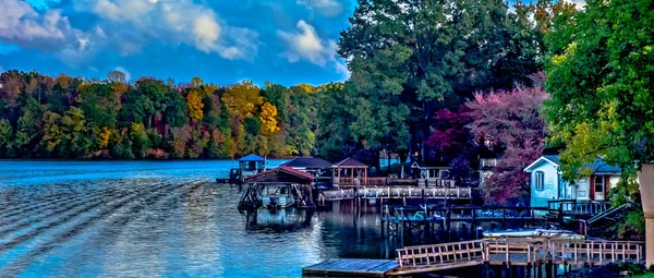 Paisajes naturales alrededor del lago Wylie sur carolina — Foto de Stock