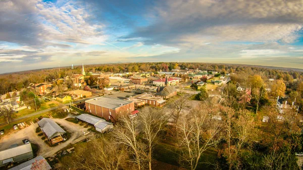 Vue aérienne sur la ville rose blanche york soth carolina — Photo