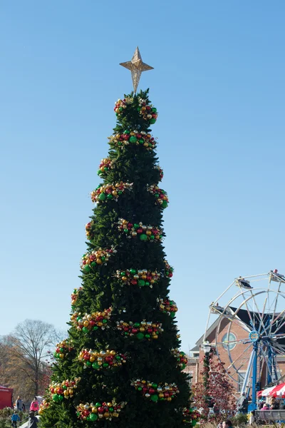 Rock hill sud carolina centre-ville pendant la saison de Noël — Photo