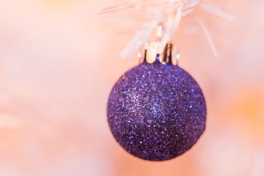 Noel süslemeleri dallarda köknar