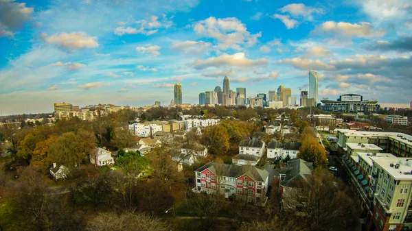 Luchtfoto over charlotte stad north carolina — Stockfoto