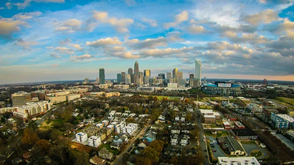 Aérea sobre Charlotte City North Carolina — Foto de Stock