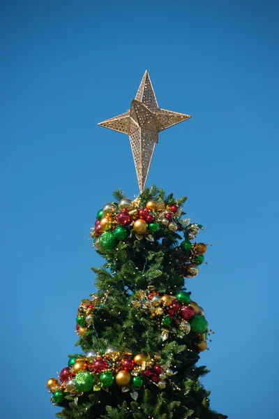 Rock hill south carolina centrum tijdens de kerst-seizoen — Stockfoto