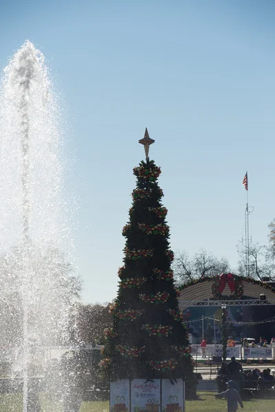 Roca colina sur carolina centro de la ciudad durante la temporada de Navidad — Foto de Stock