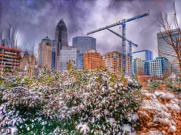 Tormenta de invierno pasando por Charlotte North Carolina —  Fotos de Stock
