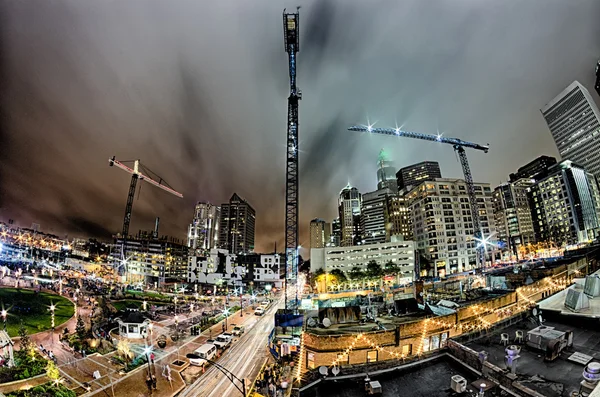 Charlotte skyline città di notte — Foto Stock