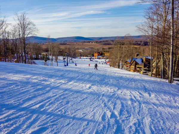 Vackert vinterlandskap vid timberline West virginia — Stockfoto