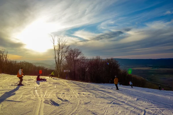 Vackert vinterlandskap vid timberline West virginia — Stockfoto