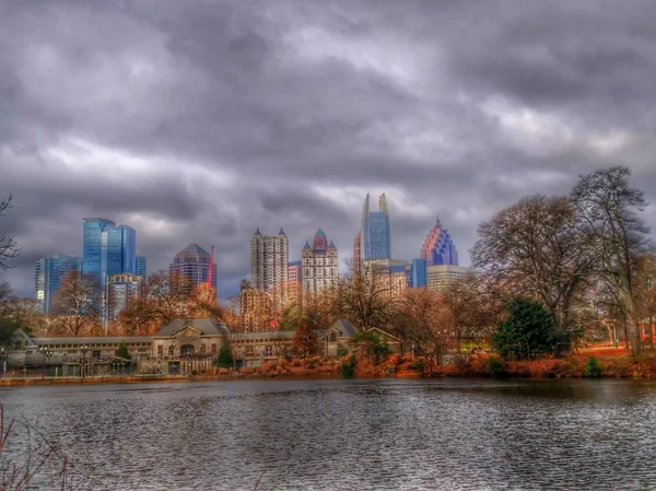 Atlanta stadssilhuetten georgia usa hdr — Stockfoto