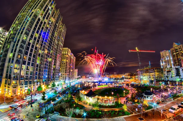 First night charlotte 2016 north carolina new years celebration — Stock Photo, Image