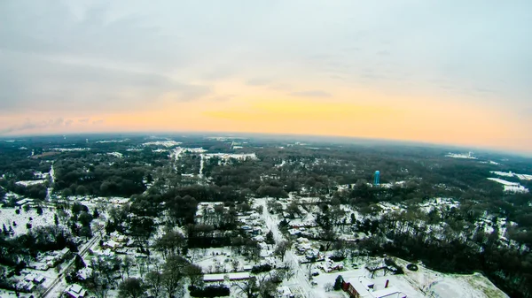 Sorgere del sole sul paesaggio invernale a York Sud Carolina — Foto Stock