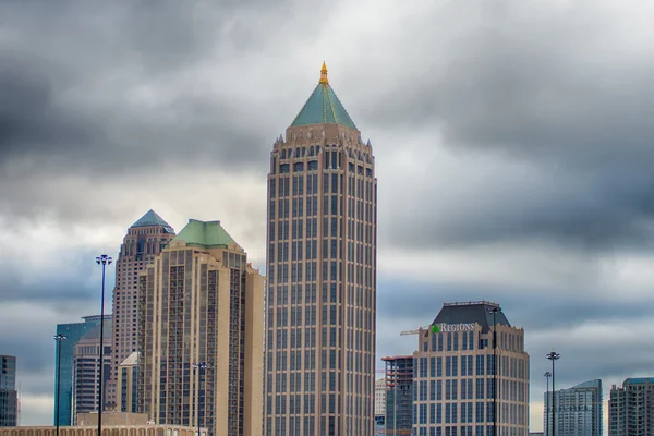 Atlanta centro skyline cenas em janeiro no dia nublado — Fotografia de Stock