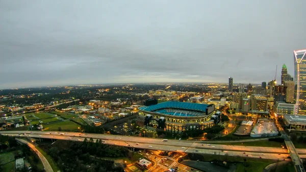 Aerial of chartta north carolina skyline — стоковое фото
