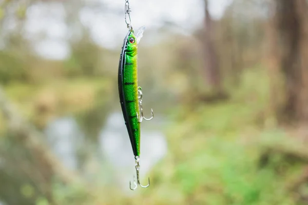 Wobbler Para Pesca Fondo Del Río Aparejo Para Pescar Wobbler — Foto de Stock