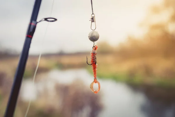 Señuelo Hecho Aceite Máquina Silicona Para Pesca Cebo Silicona Para — Foto de Stock