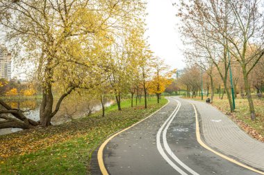 Parkta bisiklet yolu var. Parktaki doğa aktivitelerinin güzel manzarası.