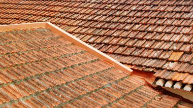 Kırmızı Çatı döşeme arka planı