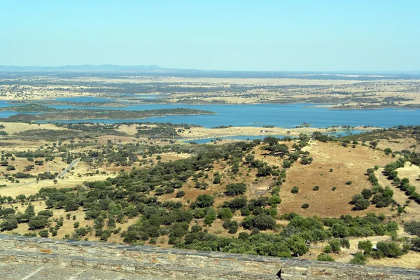 Pohled přes Alqueva, Alentejo, Portugalsko — Stock fotografie