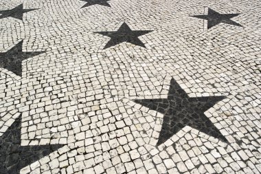 Portuguese pavement, Lisbon, Portugal clipart