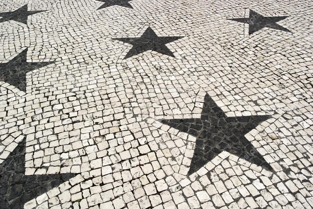 Portuguese pavement, Lisbon, Portugal
