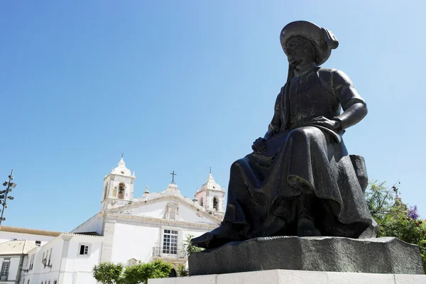 Henry Navigator statyn, Lagos, Portugal — Stockfoto