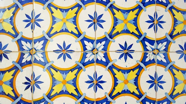 Azulejos, Baldosas portuguesas, Lisboa, Portugal — Foto de Stock