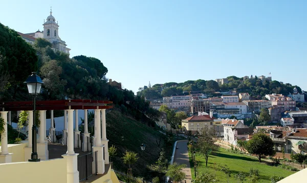 Замок Святого Георгія, Лісабон, Португалія — стокове фото