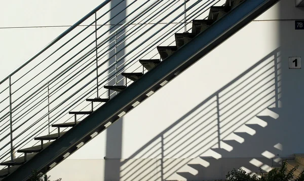 Detail of the geometric stairs of a building located at the Nati — Stock Photo, Image