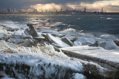Baltık Denizi kıyılarında kış