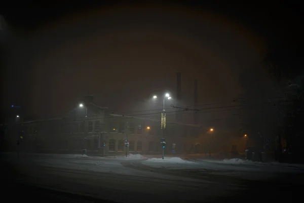 Líneas de invierno en perspectiva — Foto de Stock