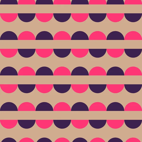 Geometric vector pattern in retro style, modern stylish circle texture, abstract background — Stok Vektör