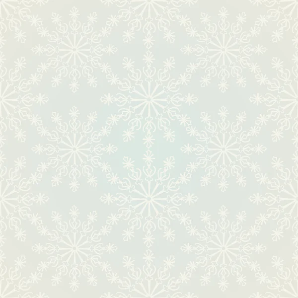 Noël et Nouvel An fond vintage festif, flocons de neige de Noël sur vieux papier peint de style — Image vectorielle