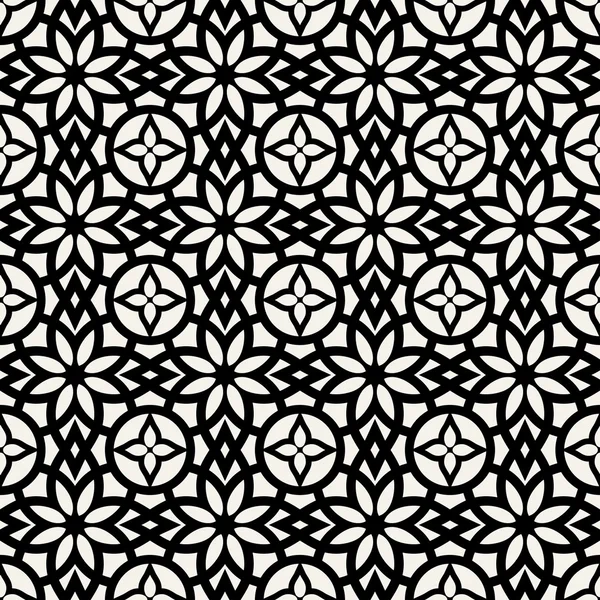 Floral vector geometrische achtergrond, moderne naadloze patroon met bloem — Stockvector