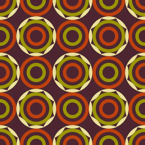 Geometric vector pattern in retro style, modern stylish circle texture — ストックベクタ