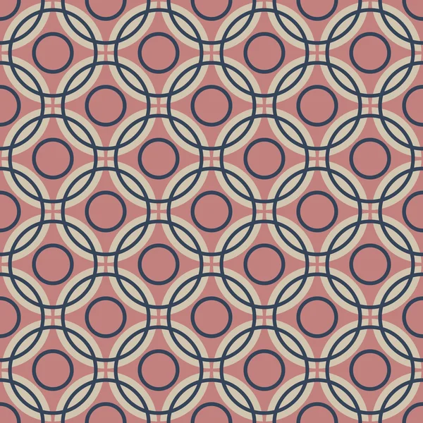 Geometric vector pattern in retro style, modern stylish circle texture — Stockvector