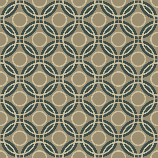 Patrón vectorial geométrico en estilo retro, textura de círculo elegante moderno, fondo abstracto, papel de envolver, 40s, 50s, 60s, 70s fashion style, trendy fabric, template, layout for design — Vector de stock