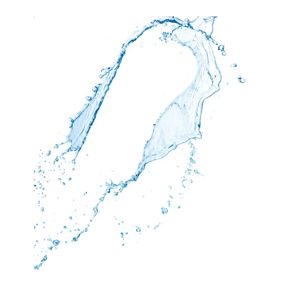 Blauer Wasserspritzer — Stockfoto