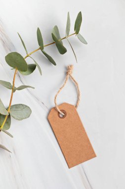 Boş damgalama modeli. Fiyat, hediye, satış etiketleri, çiçek elementli adres etiketleri