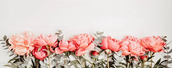 Bouquet Pivoines Roses Fleuriste Artisan Boutique Florale Concept Livraison Fleurs — Photo