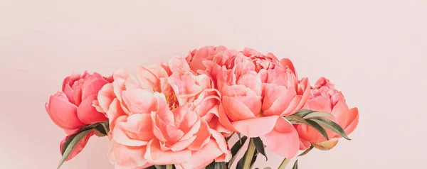 Buquê Peônias Rosa Artisan Florista Loja Floral Conceito Entrega Flores — Fotografia de Stock