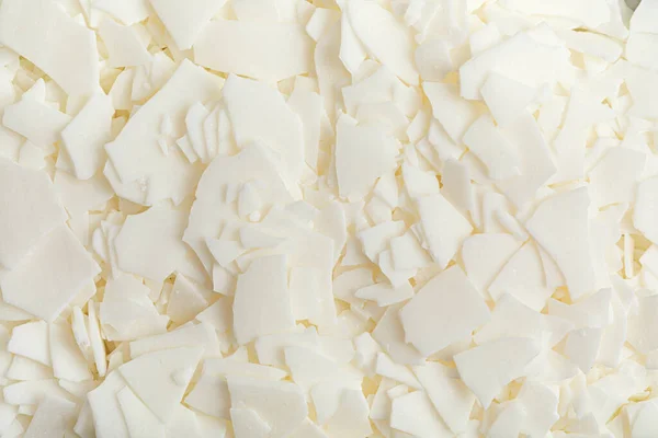 Flatlay Organic White Soy Wax Flakes Handmade Candles Diy Hobby — Stock Photo, Image